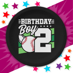 2 Year Old Baseball Party Theme 2nd Birthday Boy Paper Plate