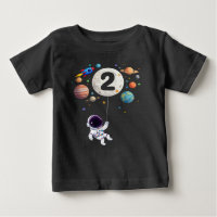 2 Year Old Birthday Planets Astronaut 2nd Birthday