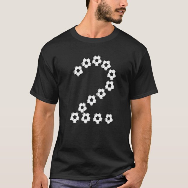 2 Year Old Birthday  Soccer Player T-Shirt (Front)
