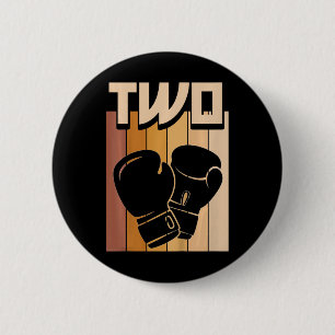 2 Year Old Boxing Birthday Boy Girl 2nd Birthday B 6 Cm Round Badge