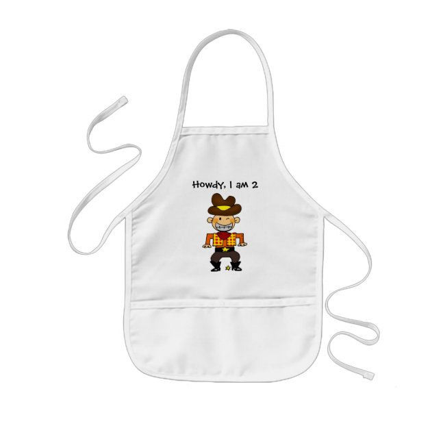 2 year old cowboy kids apron (Front)