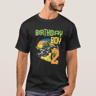 2 Year Old Dirt Bike Birthday Party  Motocross Mx  T-Shirt