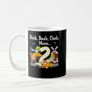 2 Year Old Farm Birthday Party Animal Barn Sounds  Coffee Mug