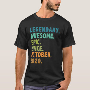 2 Year Old Legend Since October 2020 2nd Birthday T-Shirt