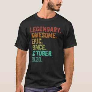 2 Year Old Legend Since October 2020 2nd Birthday T-Shirt