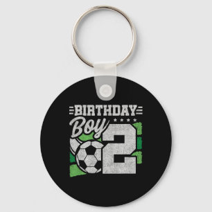 2 Year Old Soccer Birthday - Boys 2nd Birthday Soc Key Ring