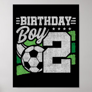 2 Year Old Soccer Birthday - Boys 2nd Birthday Soc Poster