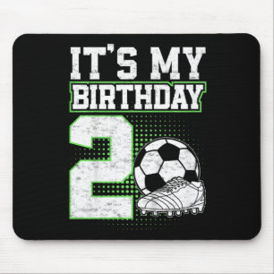 2 Year Old Soccer Boy Its My 2nd Birthday Soccer L Mouse Pad