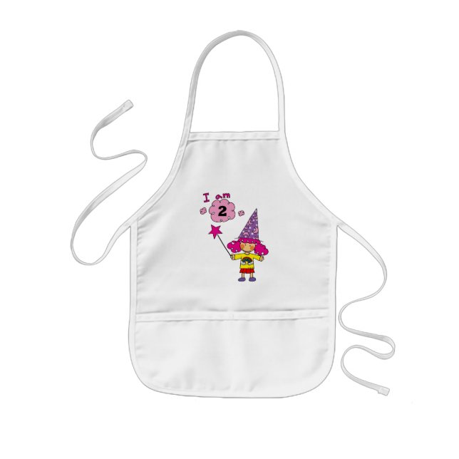 2 year old wizard girl kids apron (Front)