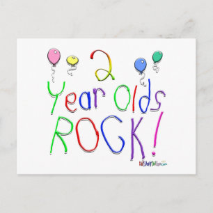 2 Year Olds Rock ! Postcard