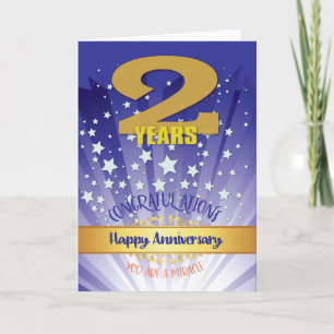 2 Year Recovery Anniversary Bold Numeral Card