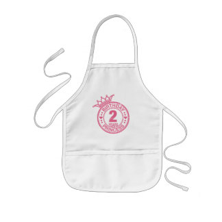 2 years - Birthday Princess - pink Kids Apron