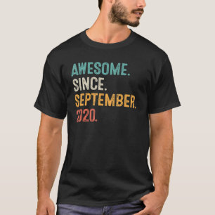 2 Years Old  2nd Birthday Awesome Since September  T-Shirt
