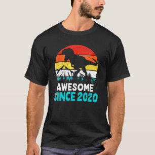 2 Years Old 2nd Birthday Boy Awesome Since 2020 Di T-Shirt