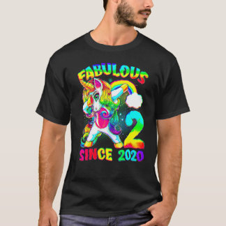 2 Years Old 2nd Birthday Unicorn Girl Fabulous Sin T-Shirt