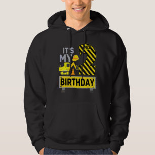 2 Years Old Boy It's My 2nd Birthday Construction Hoodie