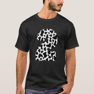 2 Years Old Cow Themed Cow 2nd Birthday Party T-Shirt