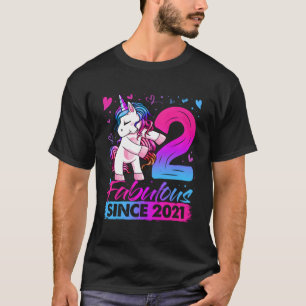 2 Years Old Flossing Unicorn Gifts 2Nd Birthday Gi T-Shirt