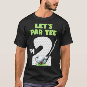 2 Years Old Golf Theme 2Nd Birthday Sport Party  T-Shirt