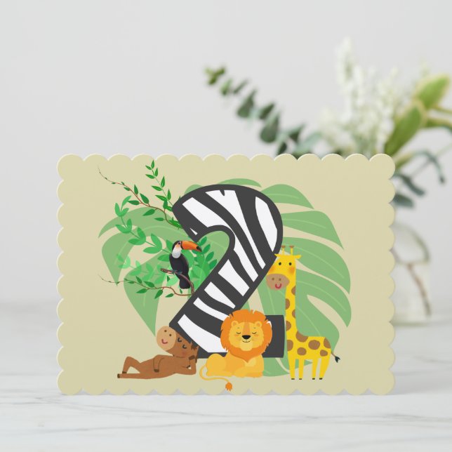 2 years old! Happy Birthday baby! Thank You Card (Standing Front)