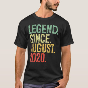 2 Years Old  Legend Since August 2020 2th Birthday T-Shirt