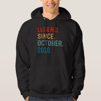 2 Years Old  Legend Since October 2020 2nd Birthda Hoodie