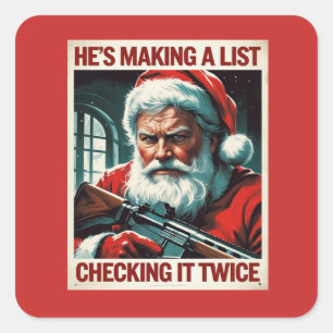 2A Santa Sticker Second Amendment Christmas