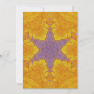 2A Unique Colourful Orange Purple Star Mandala Thank You Card