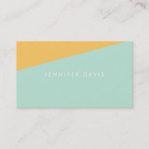 2COLOR | PALE SUNFLOWER + SEAFOAM | BUSINESS CARD