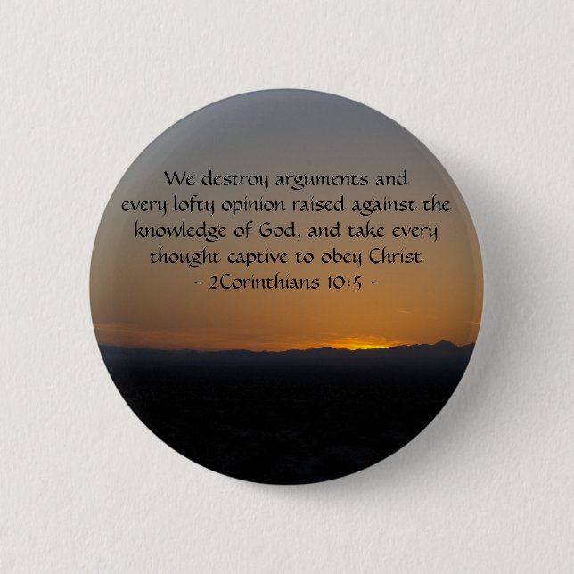 2Corinthians 10:5 6 Cm Round Badge (Front)