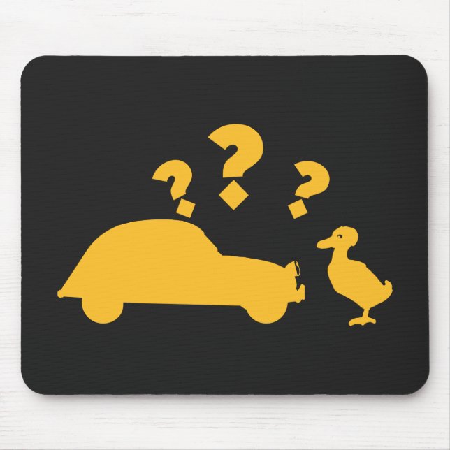 2CV Deux Chevaux Meets Yellow Duck Mouse Pad (Front)
