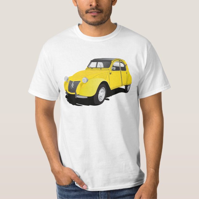 2CV (deux chevaux) yellow T-Shirt (Front)