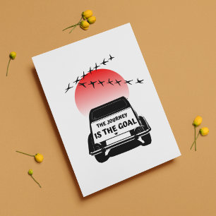 2CV Oldtimer Sunset - The journey is the goal Postcard