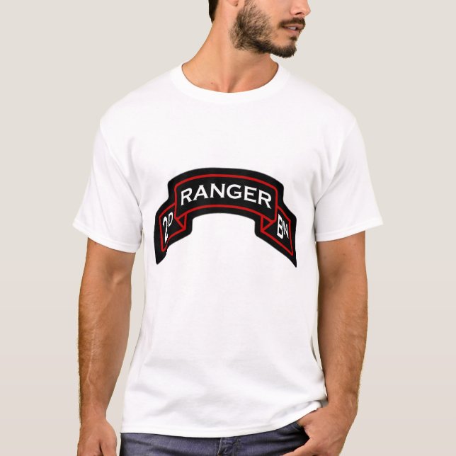2d Bn, 75th Ranger Regiment - Airborne scroll T-Shirt (Front)