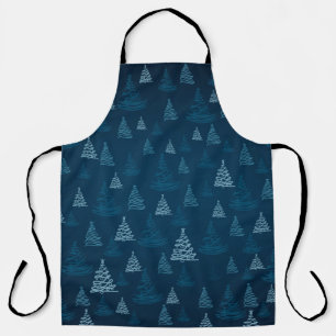 2d illustration. Abstract snowflakes. Holy Christm Apron