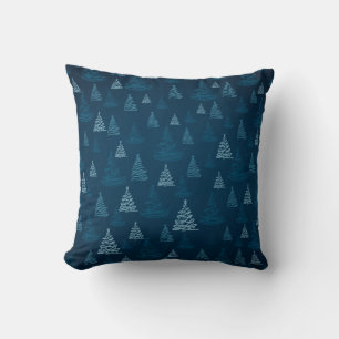 2d illustration. Abstract snowflakes. Holy Christm Cushion
