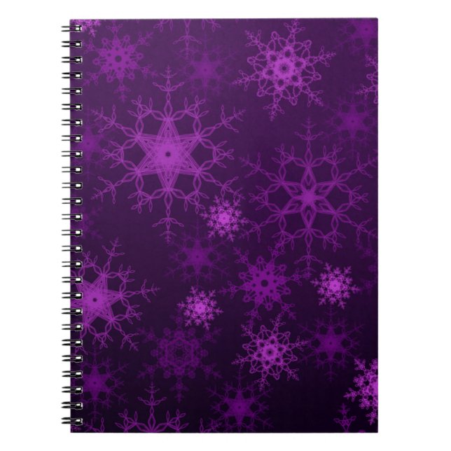2d illustration. Abstract snowflakes. Holy Christm Notebook (Front)