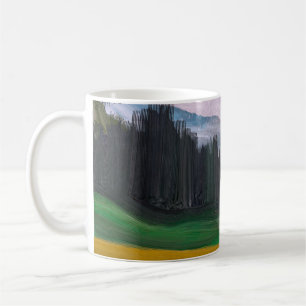 2d illustration. Oil painting landscape art. Rural Coffee Mug