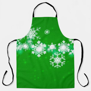 2d illustration. Snowflakes on background. Holy Ch Apron