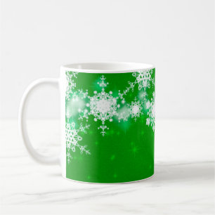 2d illustration. Snowflakes on background. Holy Ch Coffee Mug