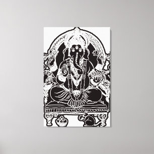 2FT x 3FT GANESH WALL GRAPHIC ART Canvas Print