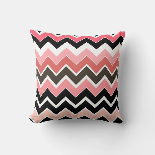 2in1 Pink Earth ZigZag Pattern Cushion (Front)