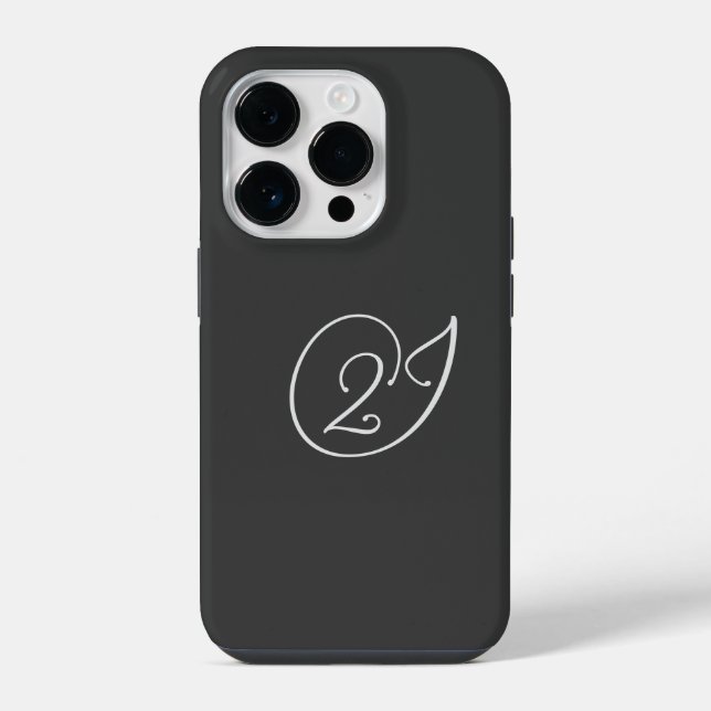 '2J' Logo  iPhone Case (Back)