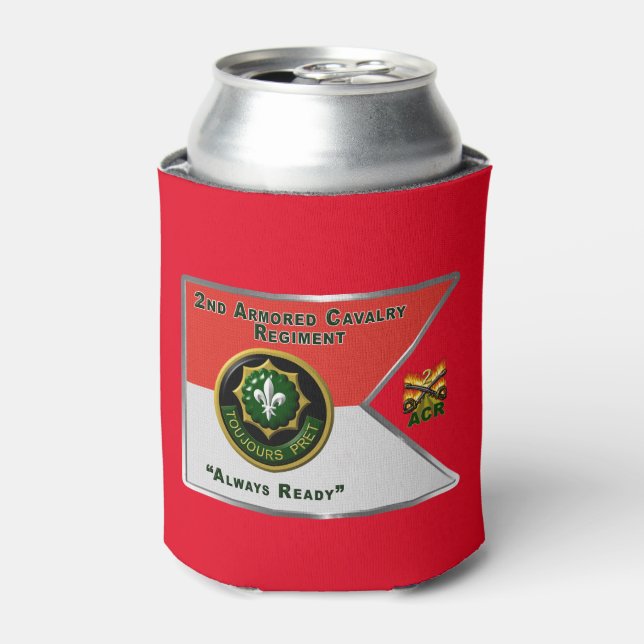 2nd ACR Armoured Cavalry Regiment Guidon Can Cooler (Can Front)