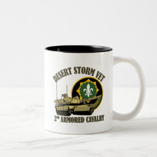 2nd ACR Desert Storm Vet M1 Tank Two-Tone Coffee Mug