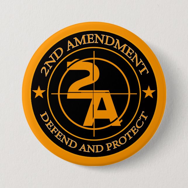 2nd Amendment 3 7.5 Cm Round Badge (Front)