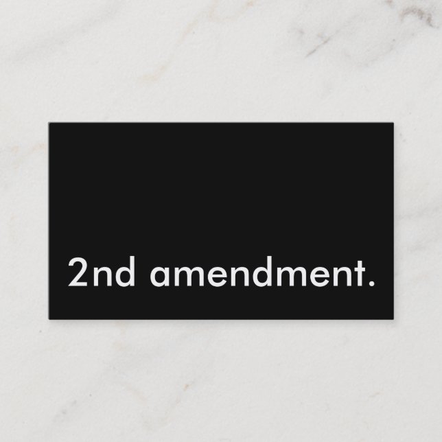 2nd amendment. business card (Front)