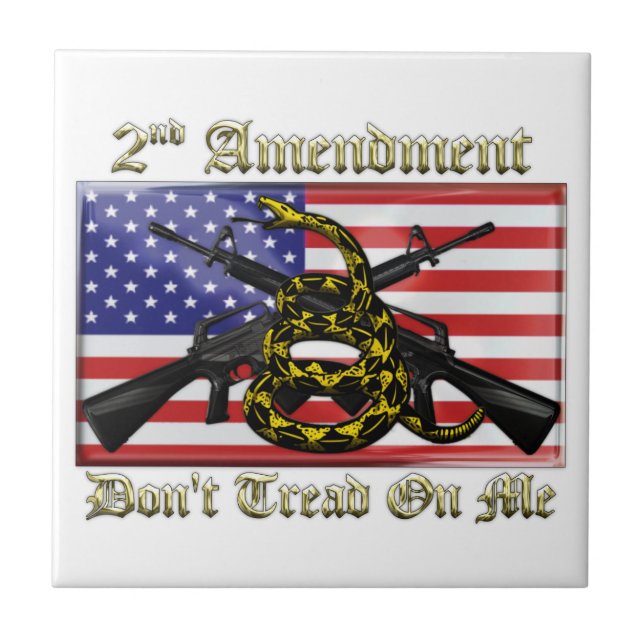 2nd Amendment Ceramic Tile (Front)