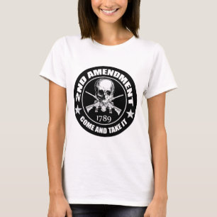 2nd Amendment Come And Take It Skull And AR's T-Shirt