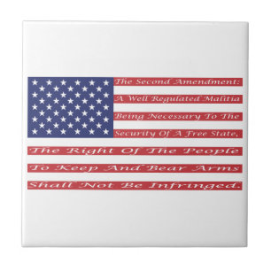 2nd Amendment Flag Ceramic Tile